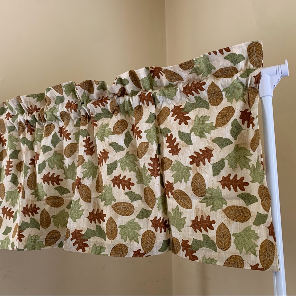 New,Lodge Leaves Fall Autumn Valances